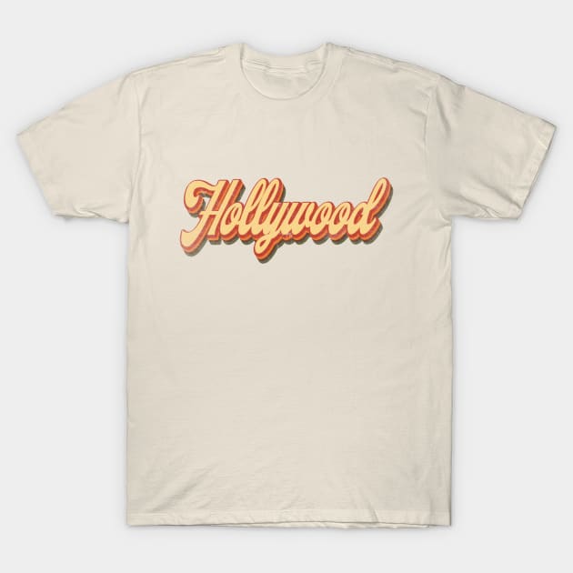 Hollywood California Retro Vintage T-Shirt by Happy as I travel